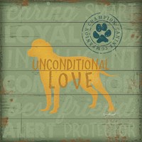 Framed Unconditional Love Dog