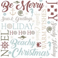 Framed Coastal Christmas Typography