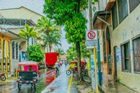 Framed Rainy Street Iquitos Peru