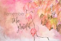 Framed Remember to Be Grateful
