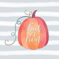 Framed 'Trick or Treat Pumpkin' border=
