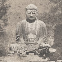Framed Asian Buddha Crop Neutral