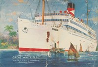 Framed Great White Fleet Postcard I