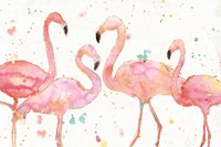 Framed Flamingo Fever I