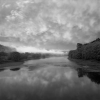 Framed Morning on the River