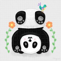 Framed Tumbling Pandas IV