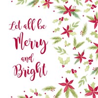 Framed 'Be Joyful Merry and Bright' border=