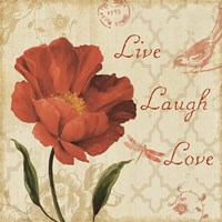 Framed 'Live Laugh Love Sq' border=