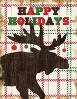 Framed Simple Living Holiday Moose