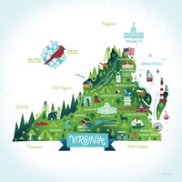 Framed Illustrated Virginia