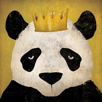 Framed Panda with Crown