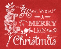 Framed Chalkboard Christmas Sayings V on red