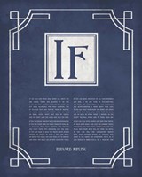 Framed If by Rudyard Kipling - Ornamental Border Blue