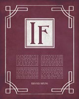Framed If by Rudyard Kipling - Ornamental Border Red