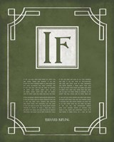 Framed If by Rudyard Kipling - Ornamental Border Green