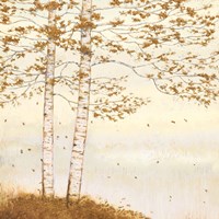 Framed 'Golden Birch I Off White' border=