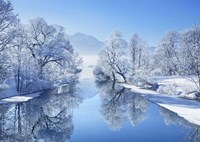 Framed Winter landscape at Loisach, Germany