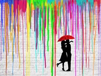 Framed Romance in the Rain