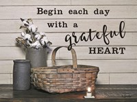 Framed Begin Each Day with a Grateful Heart