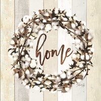 Framed Home Cotton Wreath