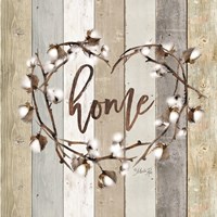 Framed Home Cotton Wreath