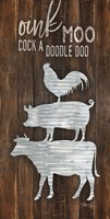 Framed Metal Farm Animal Stack