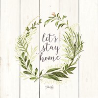Framed Let's Stay Home Wreath