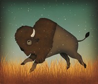 Framed Buffalo Bison II