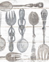 Framed Spoons and Forks III Neutral