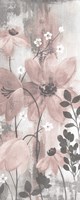 Framed Floral Symphony Blush Gray Crop II