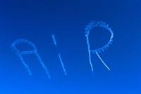 Framed Skywriting The Letters Air In Cloudless Sky
