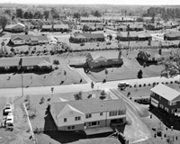 Framed 1950s 1960s Aerial View Of Suburban Housing