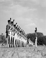 Framed 1940s A Row Of Uniformed Military College Cadets