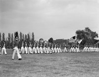 Framed 1940s Students Marching Pennsylvania Military College