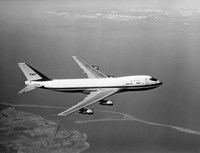 Framed 1960s Boeing 747 In Flight