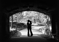 Framed 1960s Silhouette Of Young Couple