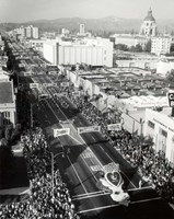 Framed 1940s 1950s Aerial View Tournament Of Roses Parade?