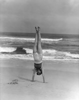 Framed 1930s Woman Doing Handstand