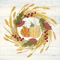 Framed 'Autumn Bounty II' border=