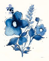 Framed Independent Blooms Blue IV
