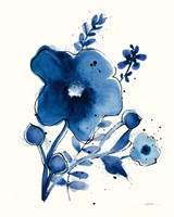 Framed Independent Blooms Blue I