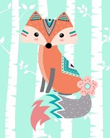 Framed 'Tribal Fox Girl II' border=