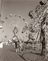 Framed 1960s Teens Looking At Amusement Rides