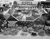 Framed 1950s Farm Produce And Other Food At State Fair