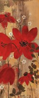 Framed Floral Symphony Red II