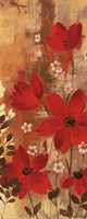 Framed Floral Symphony Red I