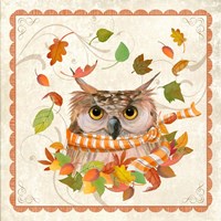 Framed 'Fall Owl' border=