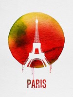 Framed Paris Landmark Red