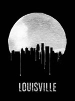 Framed Louisville Skyline Black