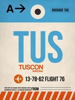 Framed TUS Tuscon Luggage Tag I